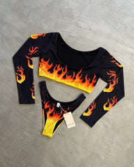 STAR-STUDDED FLAMES BIKINI