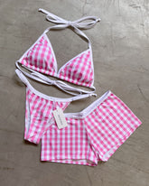 BASIC PLAID BIKINI + SUPPLEX SHORTS