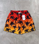 ORANGE PALM TREE SHORTS