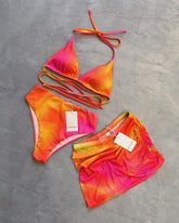 DAIKIRI HIGH WAIST BIKINI + MESH SKIRT