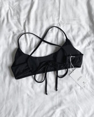 BLACK STRAPPED CROSSOVER BIKINI
