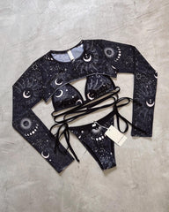 SET BIKINI FASES LUNARES + FALDA EN MALLA