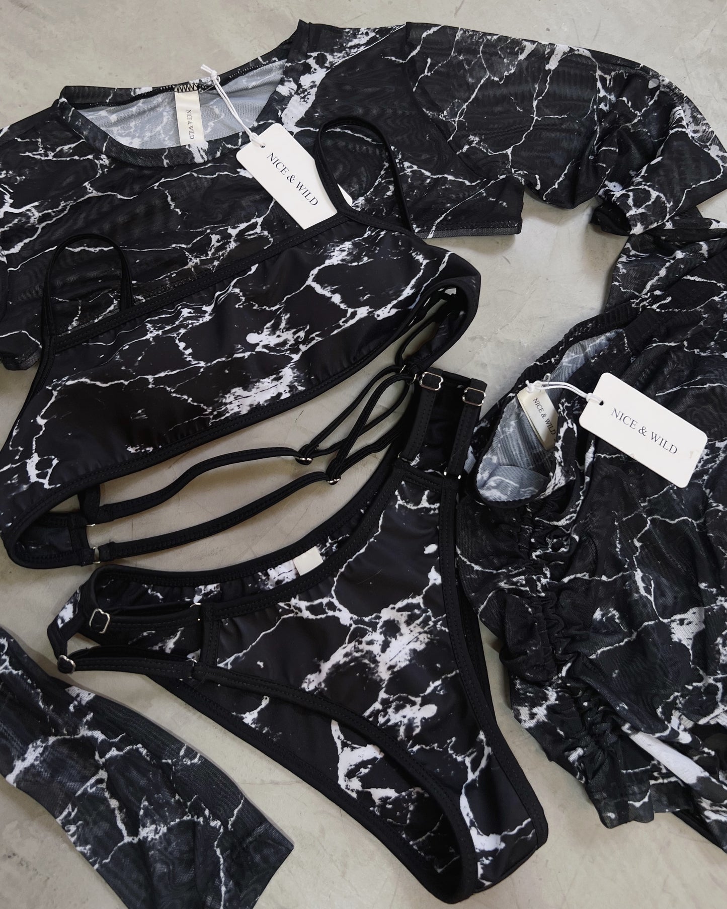 SET MIRANDA MÁRMOL NEGRO