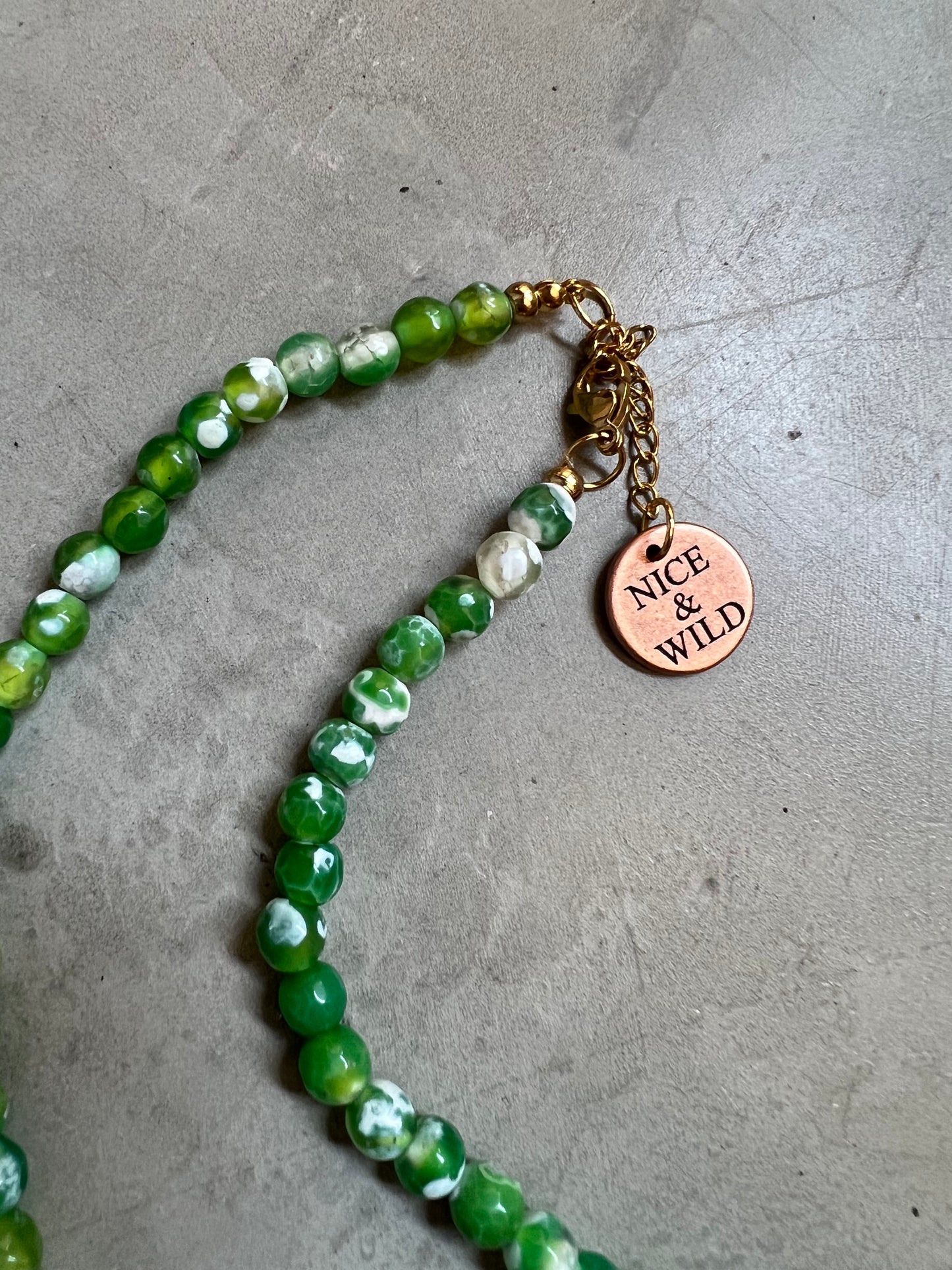 CHOKER CUARZO VERDE VETEADO