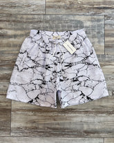 WHITE MARBLE SHORTS