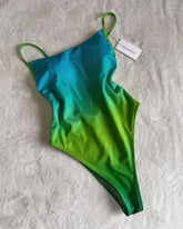 GREEN FADING MATRI BODYSUIT