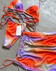 CARLOTA TANNING BIKINI + MESH SKIRT