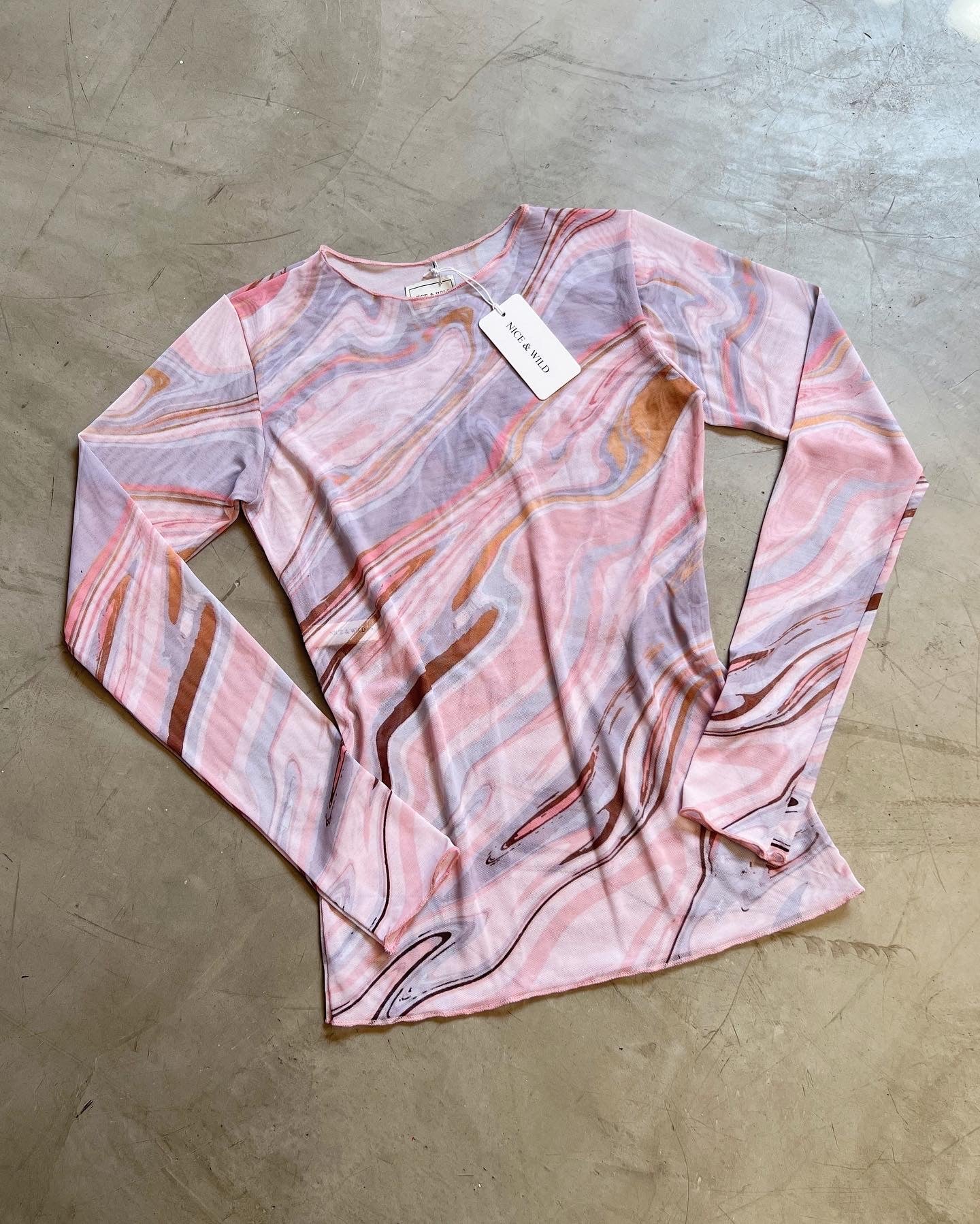 FELPA MALLATEX ROSA MARMO