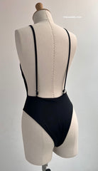 BLACK STRIPED BODYSUIT
