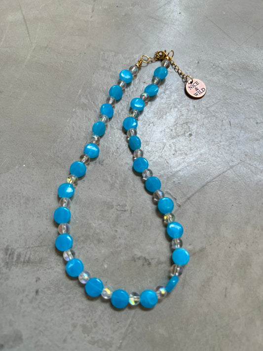 CHOKER  AZUL PLANO