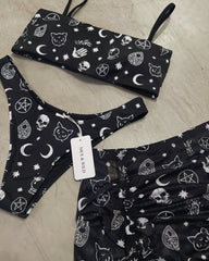 STRAPLESS BIKINI SPELLS + MESH SKIRT
