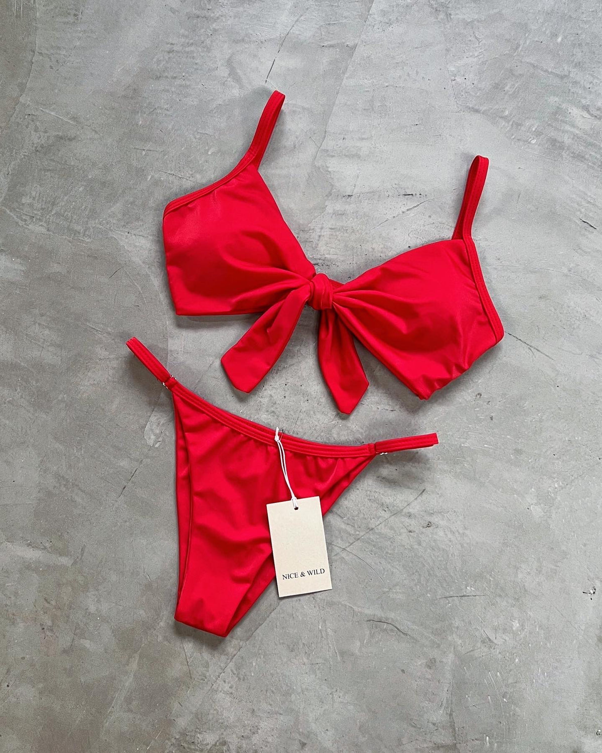 URSULA STRIPES BIKINI RED