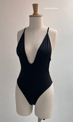 BLACK STRIPED BODYSUIT