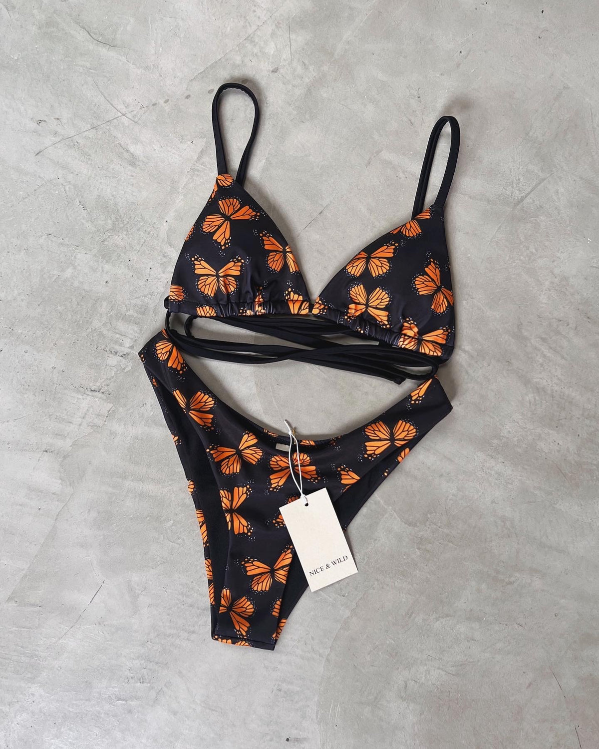 BASIC MONARCH BIKINI + MESH SKIRT