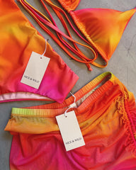 DAIKIRI HIGH WAIST BIKINI + MESH SKIRT