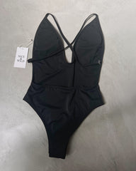 BLACK STRIPED BODYSUIT