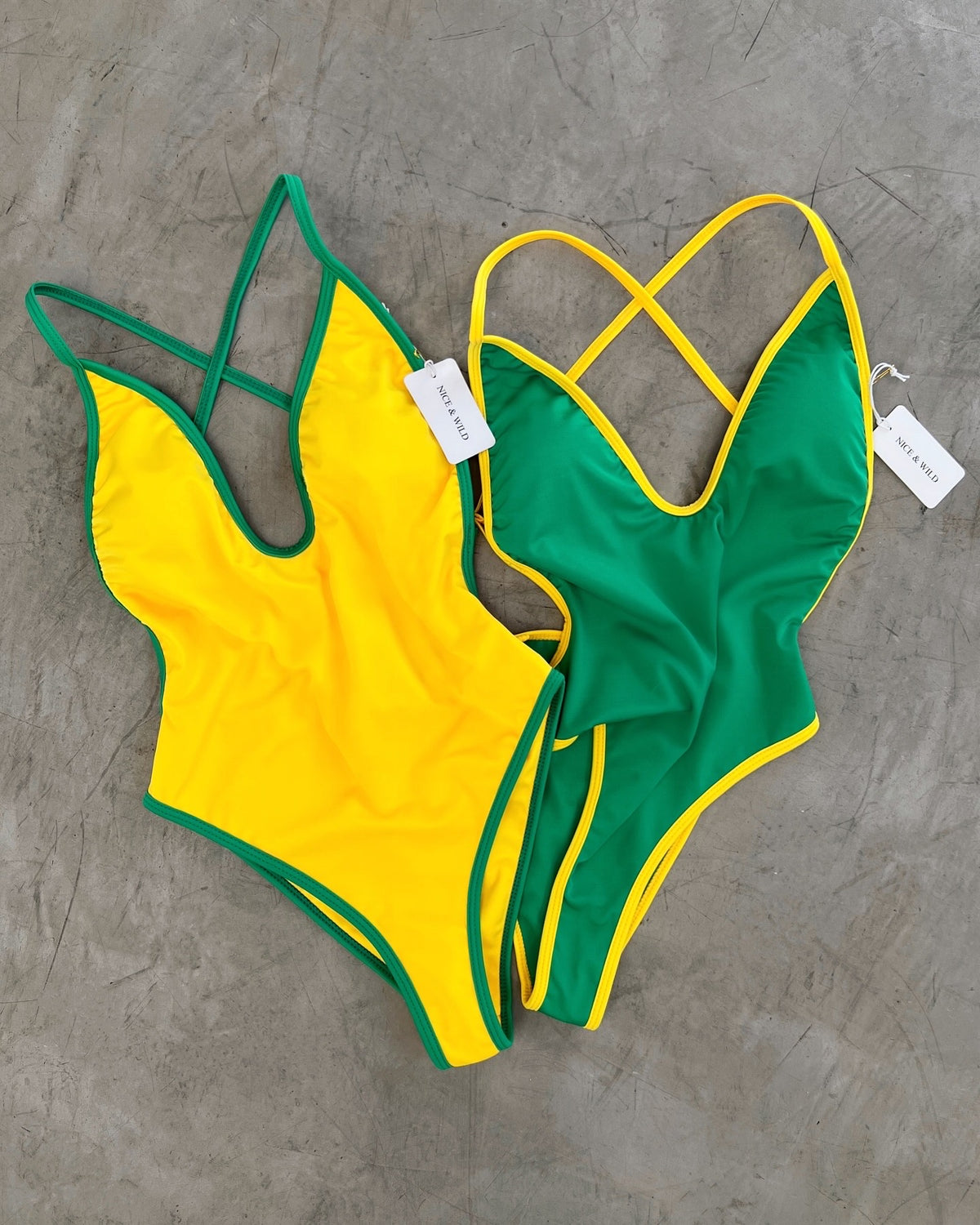 BRAZILIAN STRIPED BODYSUIT