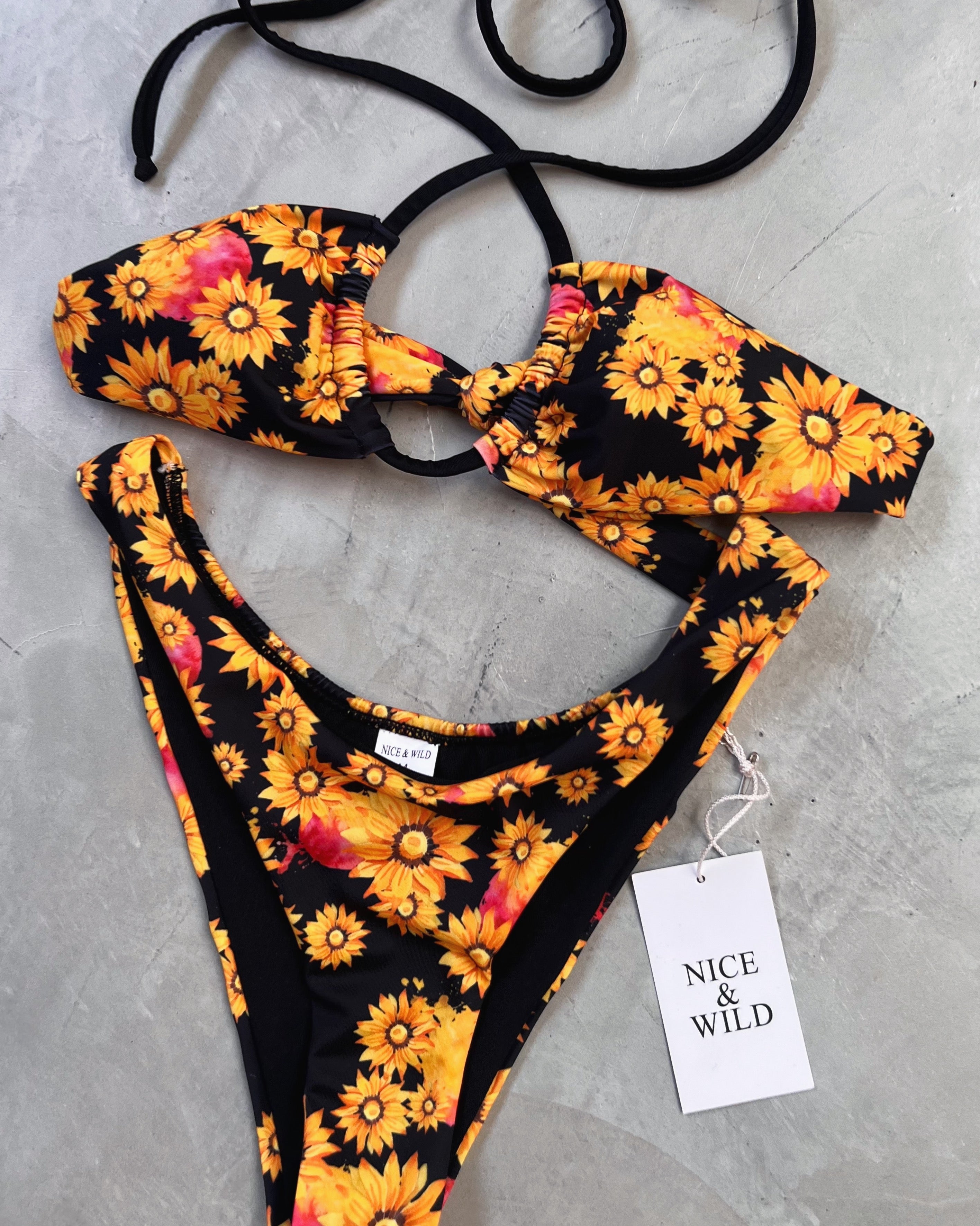 MULTI-USE SUNFLOWER BIKINI + MESH SKIRT