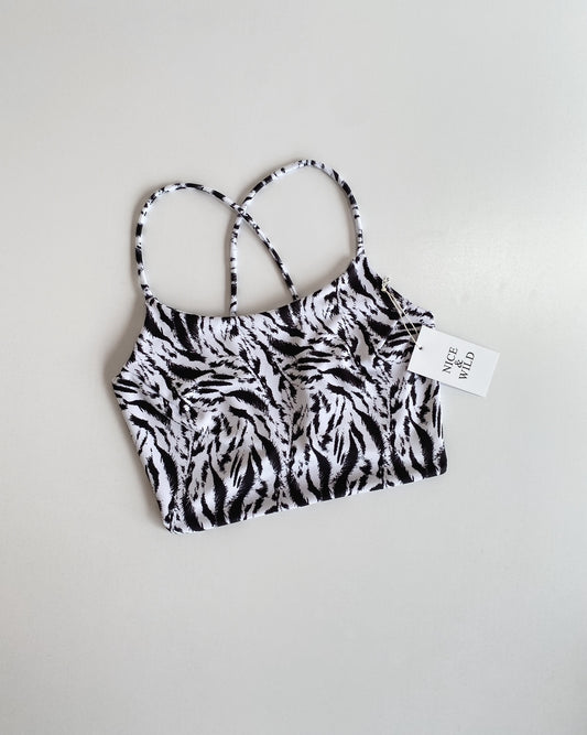 TOP CRUZADO PLUMA ZEBRA