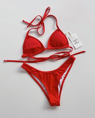 RED TRIANGLE BIKINI