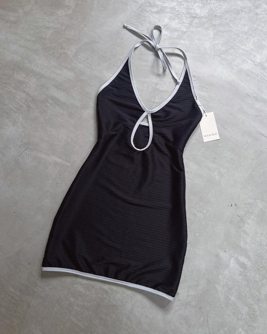 VESTIDO SESGO NEGRO