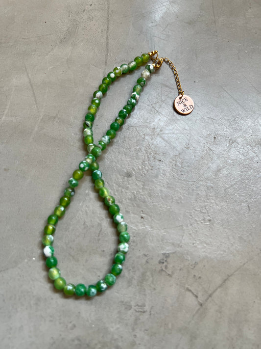 CHOKER  CUARZO VERDE VETEADO