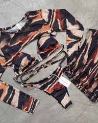 SET BIKINI MOKA + FALDA EN MALLA