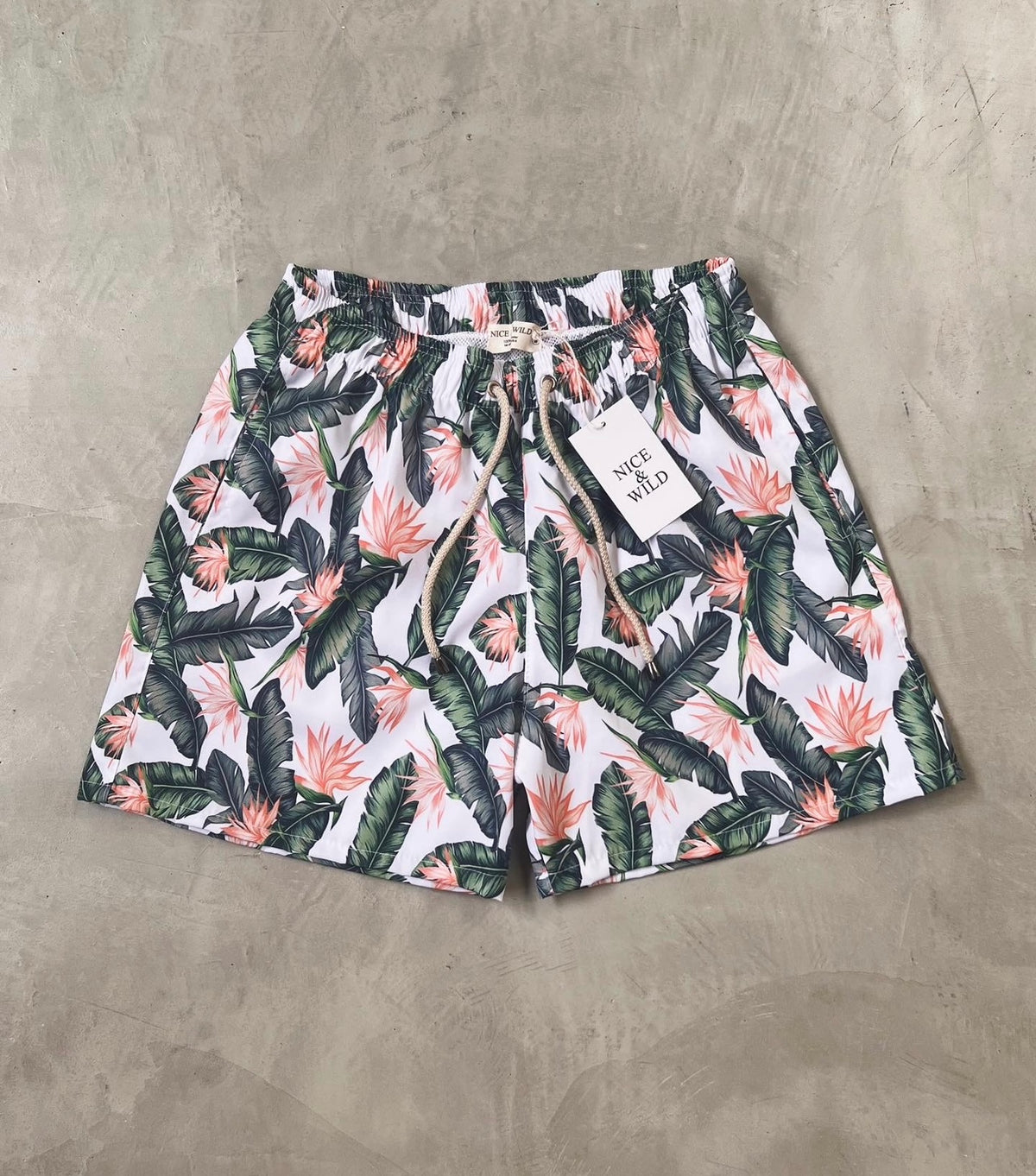 PANTALONETA FLORES NARANJA