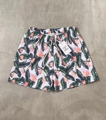 PANTALONETA FLORES NARANJA