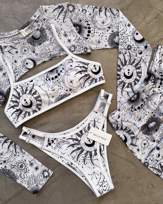 SET MIRANDA FASES LUNARES BLANCO + FALDA EN MALLA