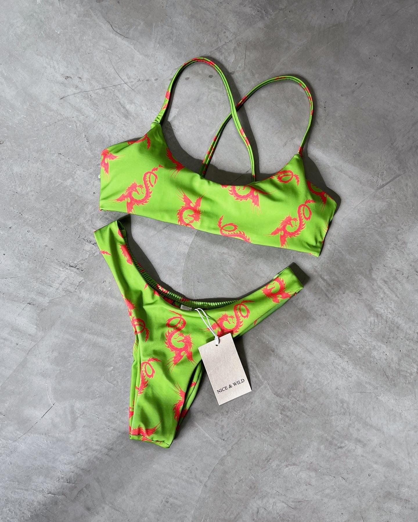 BIKINI CRUZADO DRAGON DONDO VERDE
