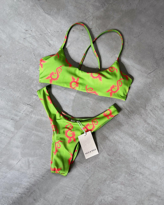 BIKINI CRUZADO DRAGON DONDO VERDE