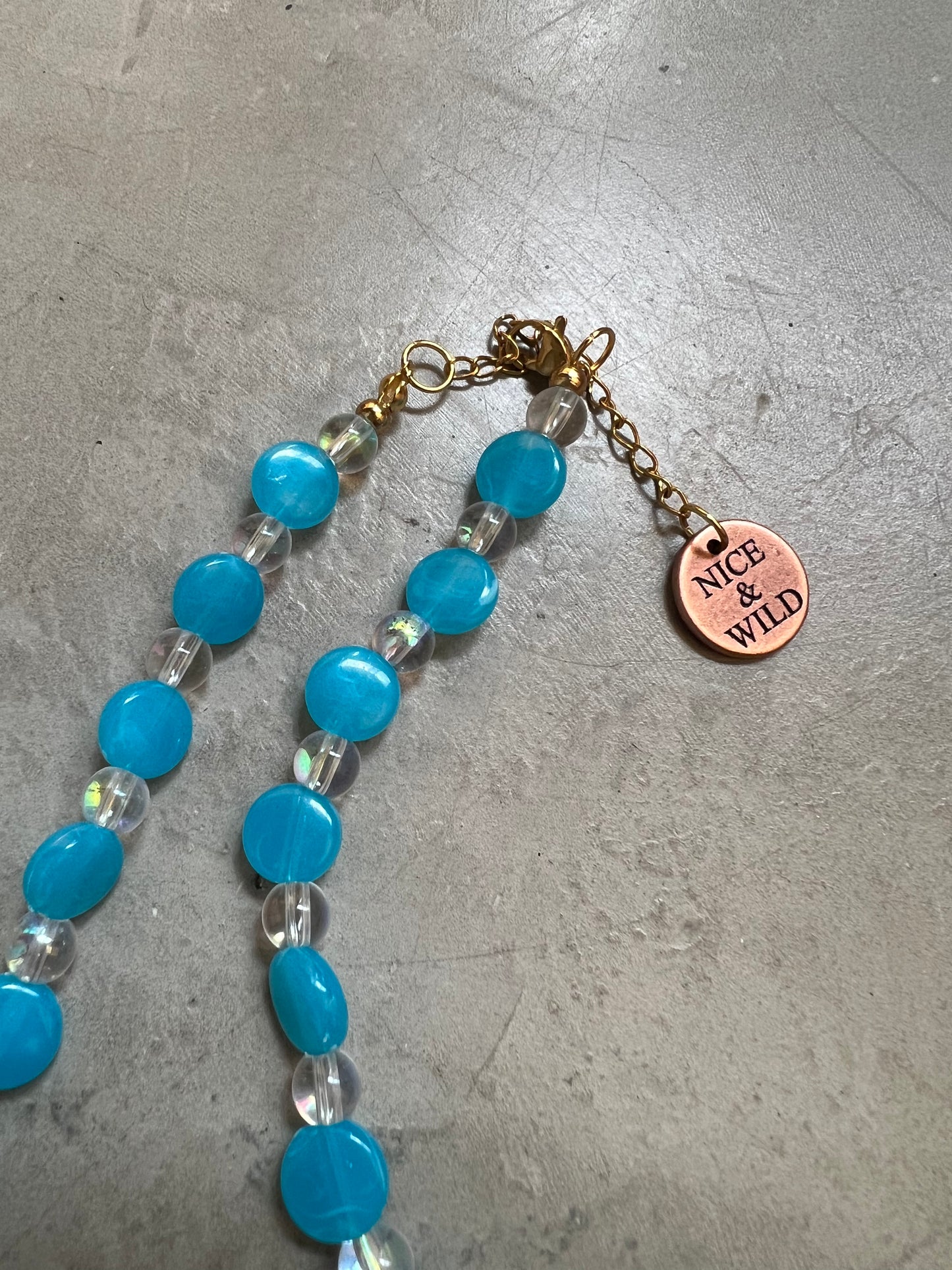 CHOKER  AZUL PLANO