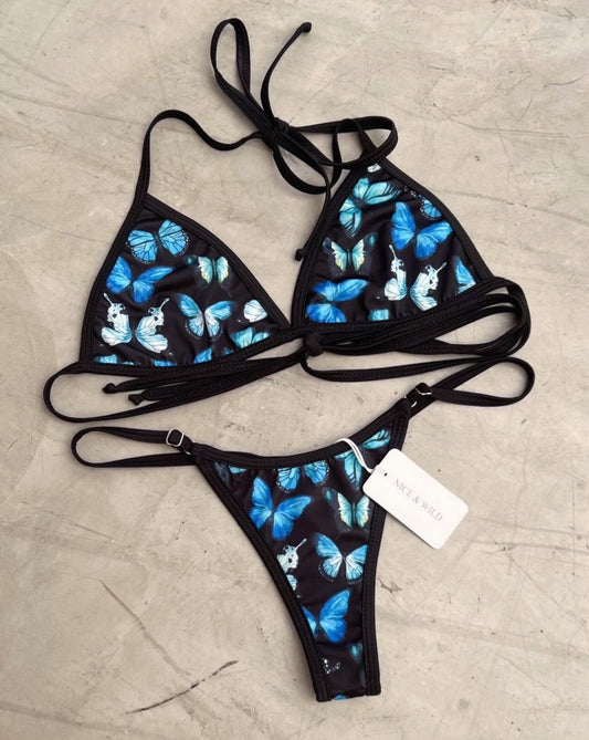 MINI BRONCEO MARIPOSA AZUL