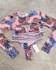 SET PIÑAS LILA